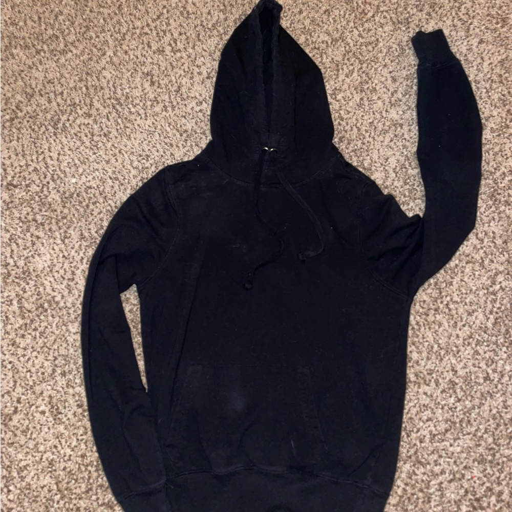 Plain black hoodie